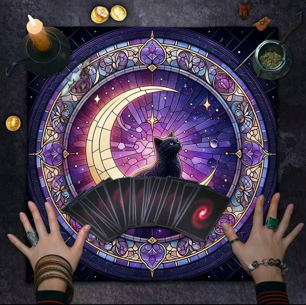 Mantel de Tarot de gato
