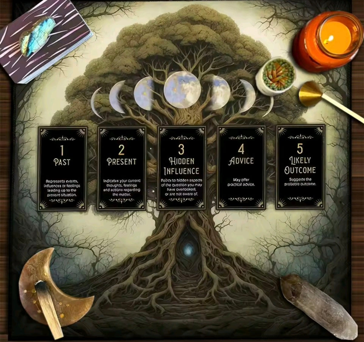 Mantel Tarot sol y luna